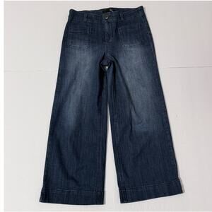 1822 Denim Patch Pocket Wide Leg Sailor Jeans, Dark Wash, Size 4